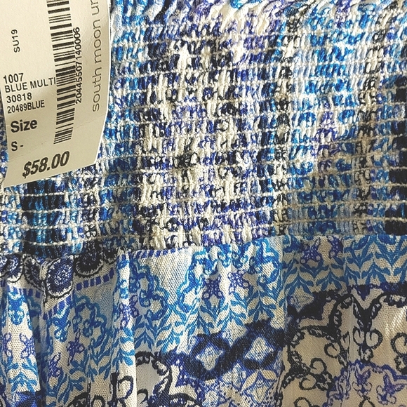 Skirt South Moon Boho Flower Under Skort Mod Blue Hipster - Picture 5 of 7